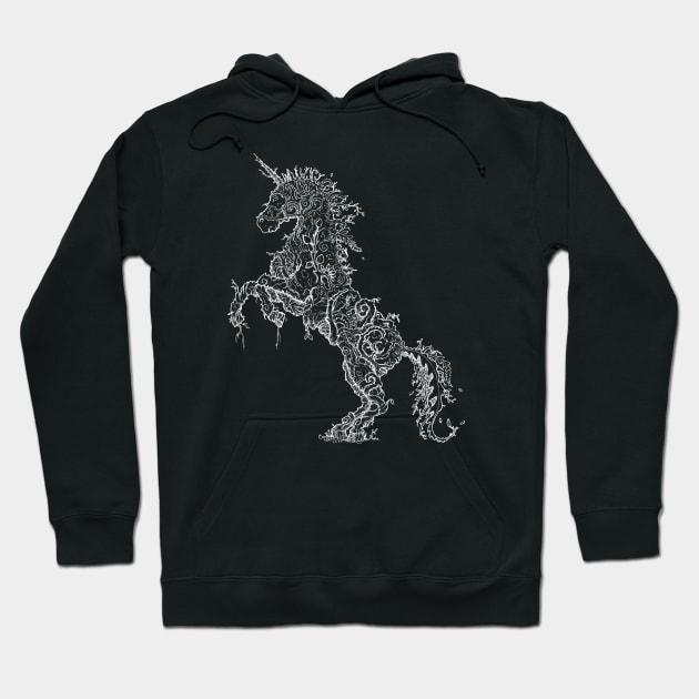 Nature Spirit Unicorn (Unithorn) (white) Hoodie by SamDeaconArt